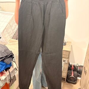 Emme Women's Black Textured Pants